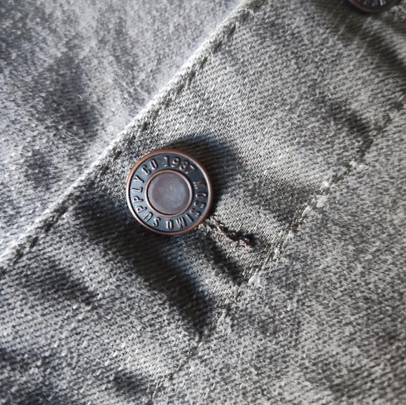 Size 8 Women's Grey-green Cotton Mossimo Supply Co. Button-Front Skirt 💚 - Picture 1 of 16